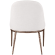 Bowery Hill Contemporary Cream Linen Textured Performance Fabric Dining SC