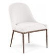 Bowery Hill Contemporary Cream Linen Textured Performance Fabric Dining SC