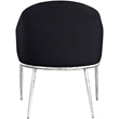 Bowery Hill Contemporary Black Linen Textured Performance Fabric Dining AC