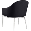 Bowery Hill Contemporary Black Linen Textured Performance Fabric Dining AC