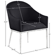 Bowery Hill Contemporary Black Linen Textured Performance Fabric Dining AC