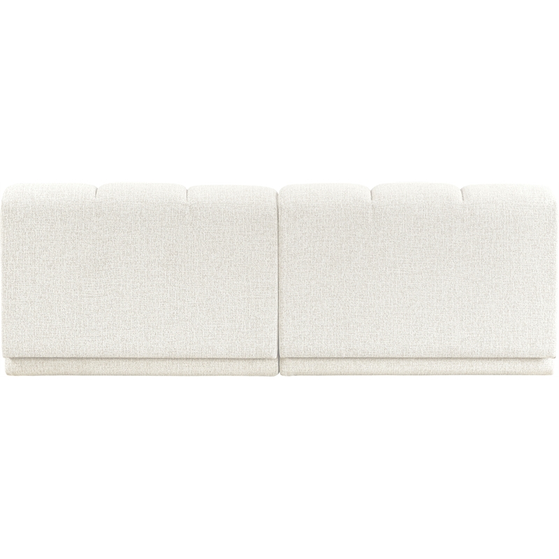 Bowery Hill Contemporary Cream Fabric Upholstered 2-Oiece Modular Sofa