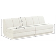Bowery Hill Contemporary Cream Fabric Upholstered 2-Oiece Modular Sofa