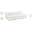 Bowery Hill Contemporary Cream Fabric Upholstered 2-Oiece Modular Sofa