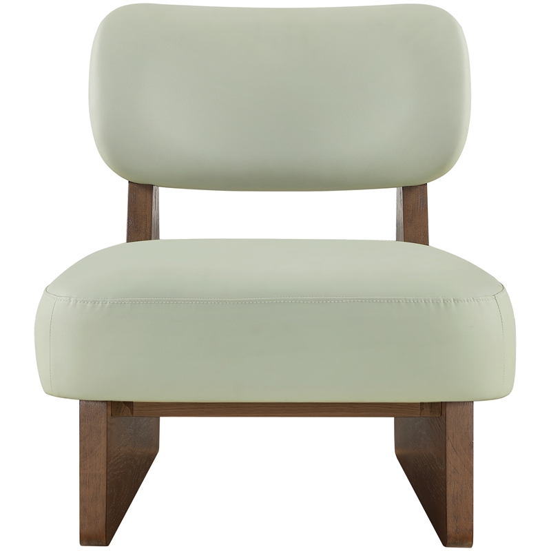 Bowery Hill Contemporary Mint Vegan Leather Upholstered Accent Chair