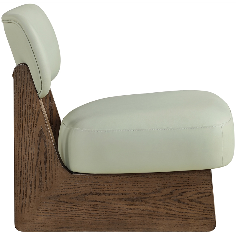 Bowery Hill Contemporary Mint Vegan Leather Upholstered Accent Chair