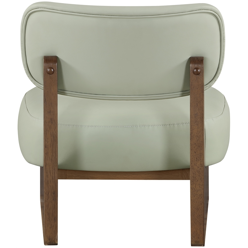 Bowery Hill Contemporary Mint Vegan Leather Upholstered Accent Chair