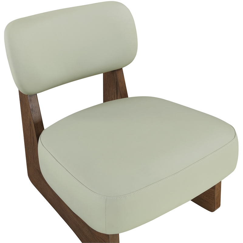 Bowery Hill Contemporary Mint Vegan Leather Upholstered Accent Chair