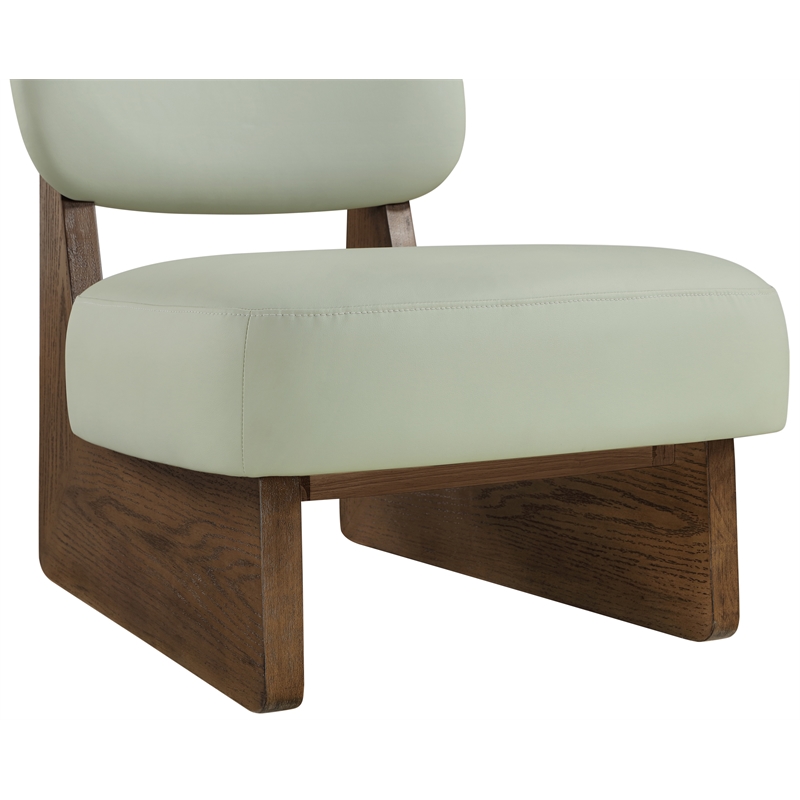 Bowery Hill Contemporary Mint Vegan Leather Upholstered Accent Chair