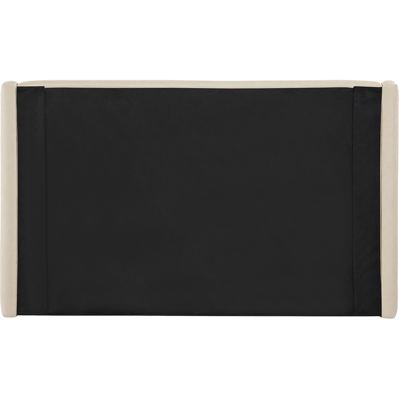 Bowery Hill Contemporary Beige Vegan Leather Upholstered Full Bed