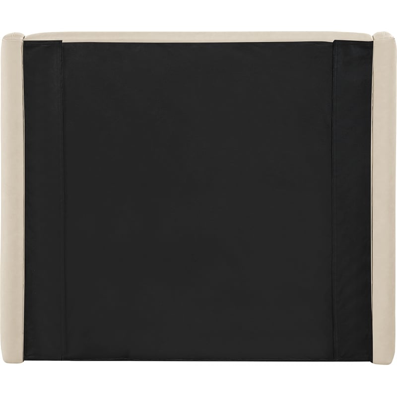 Bowery Hill Contemporary Beige Vegan Leather Upholstered Twin Bed