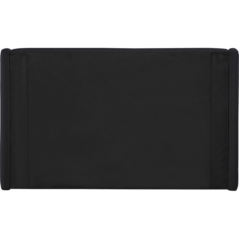 Bowery Hill Contemporary Black Vegan Leather Upholstered Full Bed
