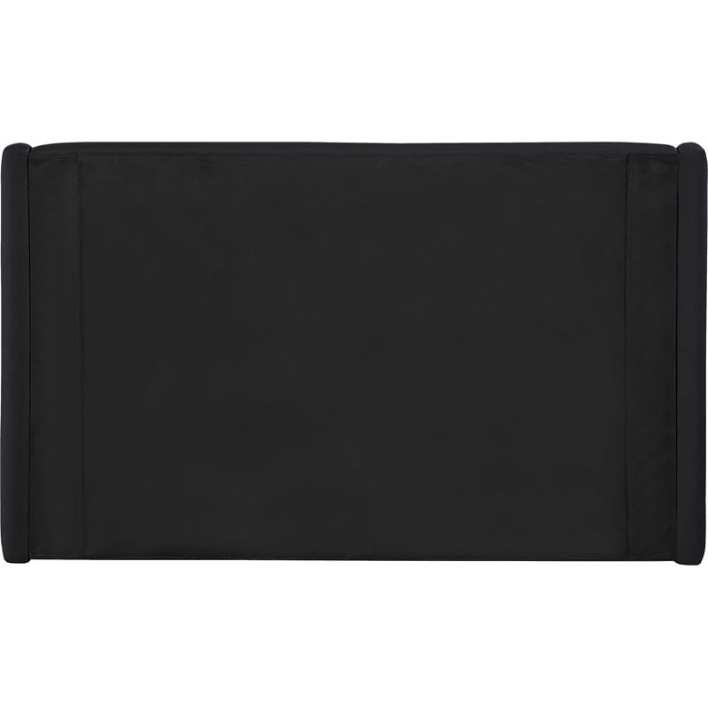 Bowery Hill Contemporary Black Vegan Leather Upholstered King Bed