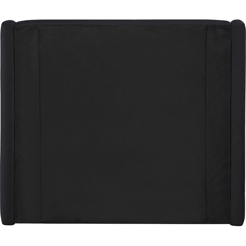 Bowery Hill Contemporary Black Vegan Leather Upholstered Twin Bed