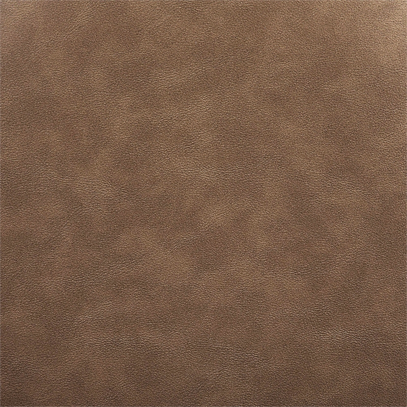 Bowery Hill Contemporary Brown Vegan Leather Upholstered King Bed