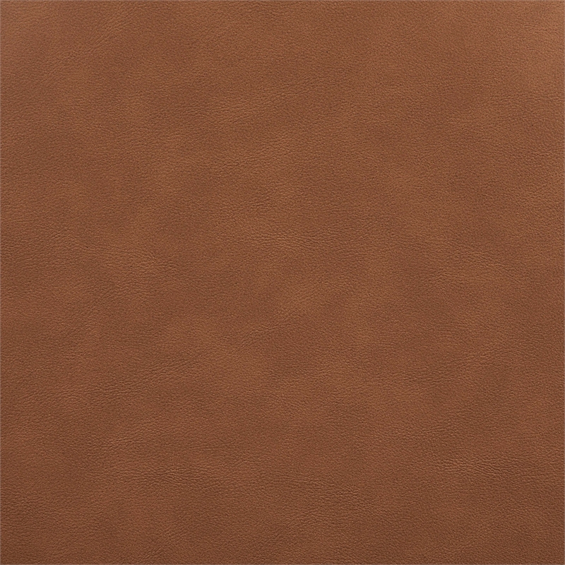 Bowery Hill Contemporary Cognac Vegan Leather Upholstered Twin Bed