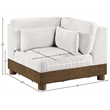 Bowery Hill Contemporary Cream Chenille Fabric Upholstered Modular Corner Chair