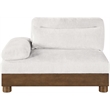Bowery Hill Contemporary Cream Chenille Upholstered Modular Left Arm Chair