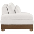 Bowery Hill Contemporary Cream Chenille Upholstered Modular Left Arm Chair