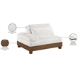 Bowery Hill Contemporary Cream Chenille Upholstered Modular Left Arm Chair