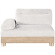 Bowery Hill Contemporary Cream Chenille Upholstered Modular Left Arm Chair