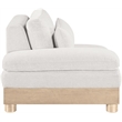 Bowery Hill Contemporary Cream Chenille Upholstered Modular Left Arm Chair