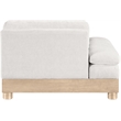Bowery Hill Contemporary Cream Chenille Upholstered Modular Left Arm Chair