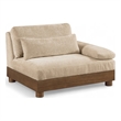 Bowery Hill Contemporary Beige Chenille Upholstered Modular Right Arm Chair