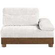 Bowery Hill Contemporary Cream Chenille Upholstered Modular Right Arm Chair