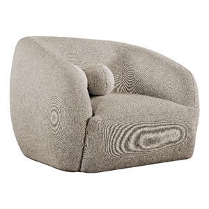 Bowery Hill Contemporary Soft Beige Fabric Upholstered Chair