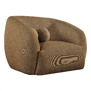 Bowery Hill Contemporary Soft Brown Fabric Upholstered Chair