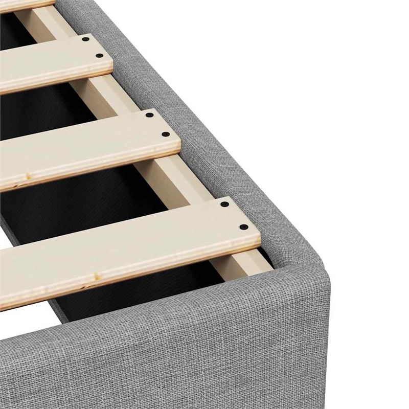 Bowery Hill Contemporary Twin XL Engineered Wood Bed Frame in Light Grey