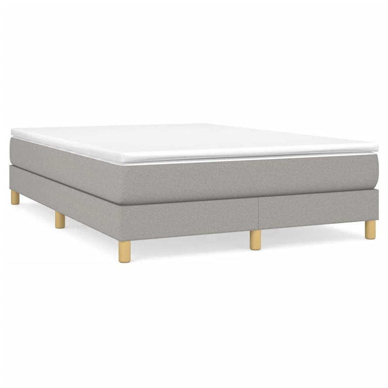 Bowery Hill Contemporary Queen Engineered Wood Bed Frame in Light Gray