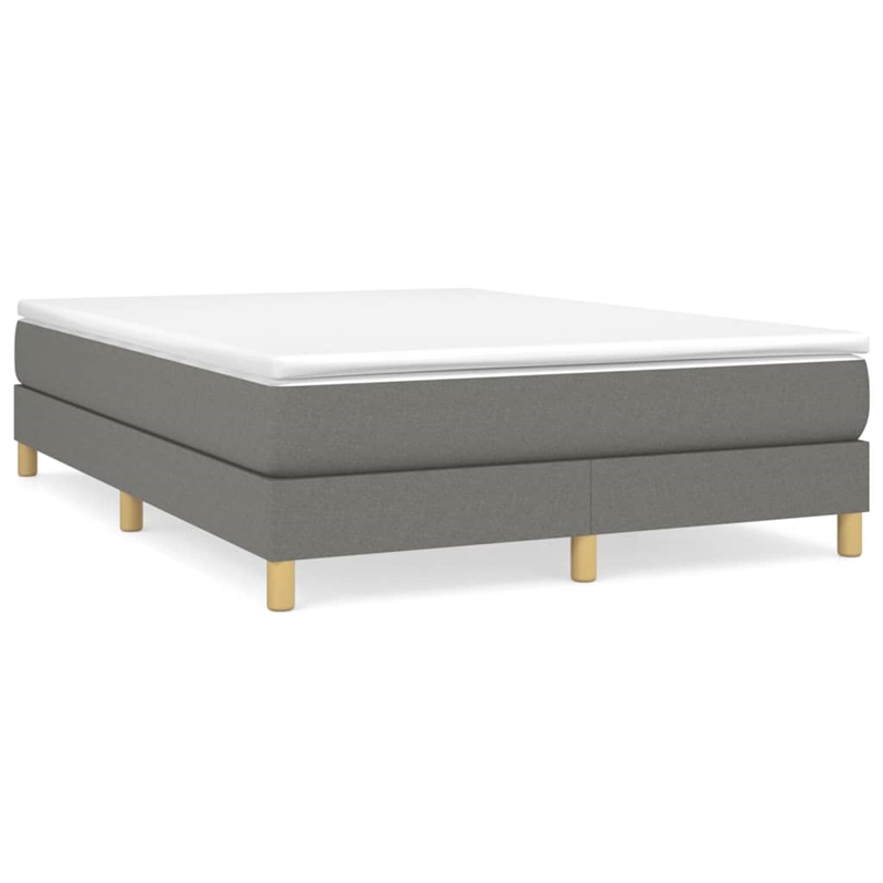 Bowery Hill Contemporary Rectangular Queen Bed Frame in Dark Grey