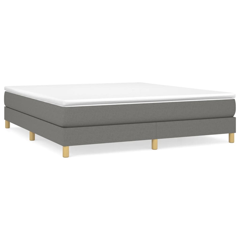Bowery Hill Contemporary King Engineered Wood Bed Frame in Dark Gray