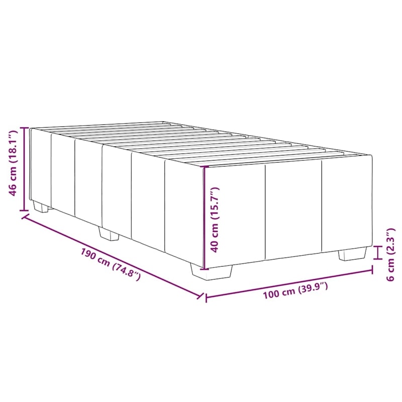 Bowery Hill Engineered Wood Twin Bed Frame in Dark Gray Fabric