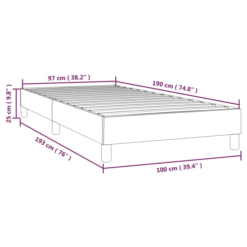 Bowery Hill Contemporary Velvet Twin Bed Frame in Light Gray