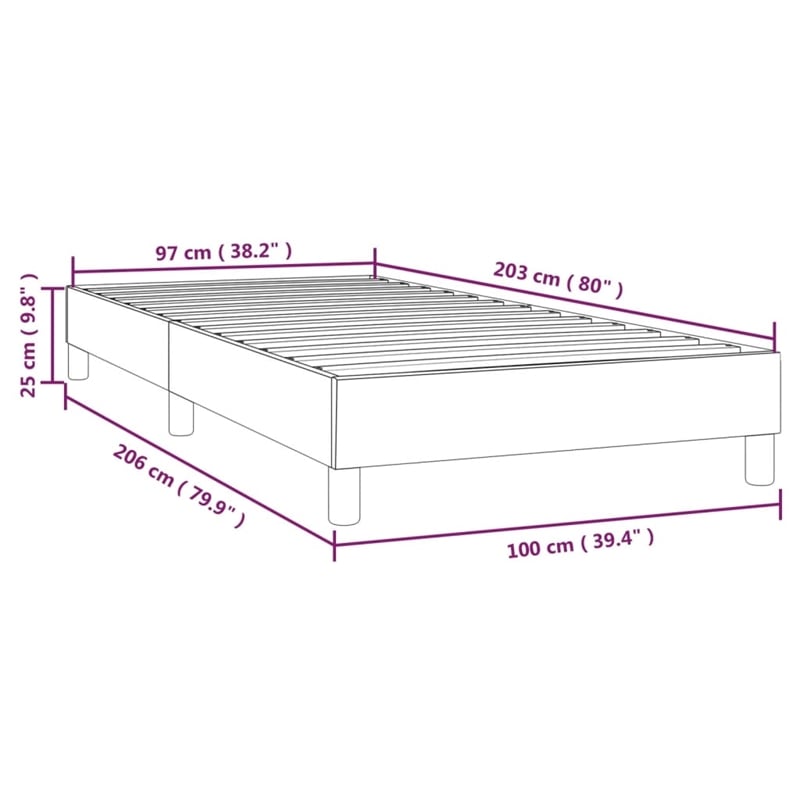 Bowery Hill Contemporary Twin XL Engineered Wood Bed Frame in Light Gray