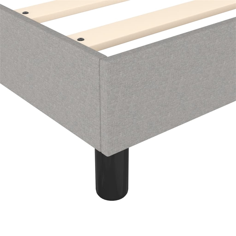 Bowery Hill Contemporary Engineered Wood Full Bed Frame in Light Gray