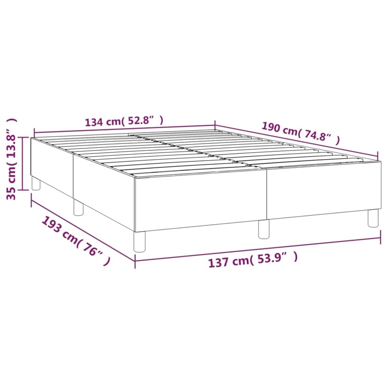 Bowery Hill Contemporary Engineered Wood Full Bed Frame in Light Gray