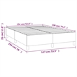 Bowery Hill Contemporary Engineered Wood Full Bed Frame in Light Gray
