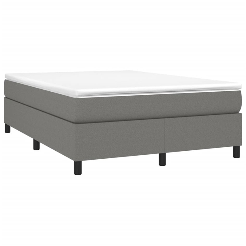 Bowery Hill Contemporary Engineered Wood Full Bed Frame in Dark Grey