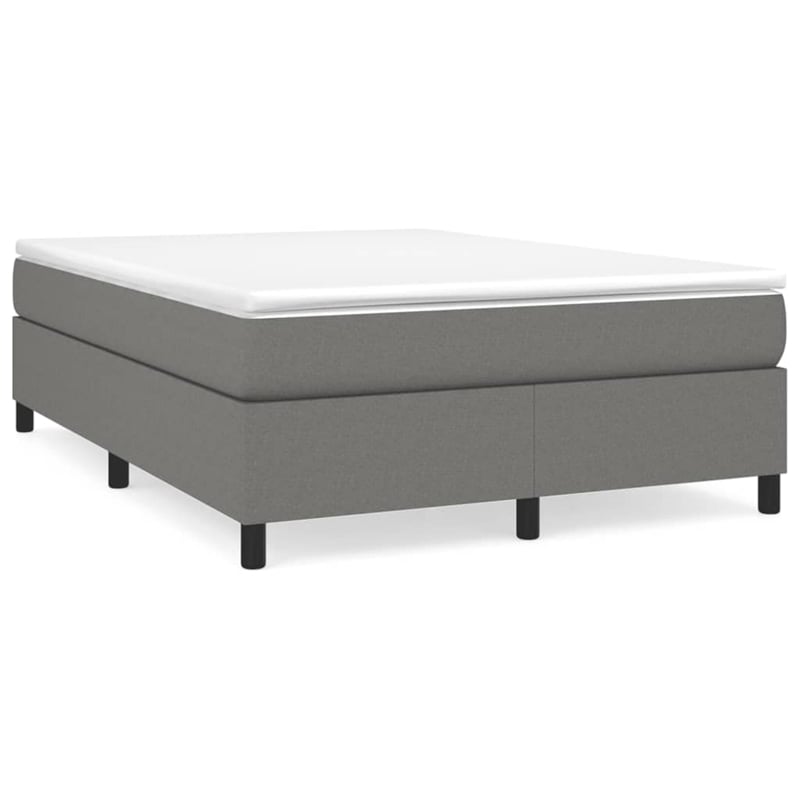 Bowery Hill Contemporary Engineered Wood Full Bed Frame in Dark Grey