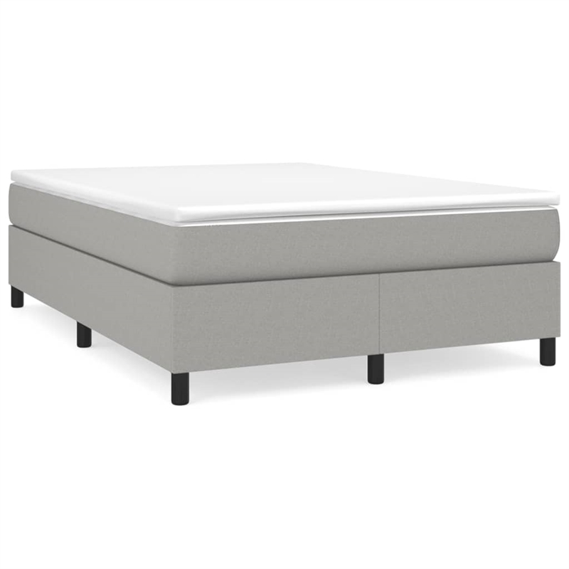Bowery Hill Contemporary Queen Engineered Wood Bed Frame in Light Grey