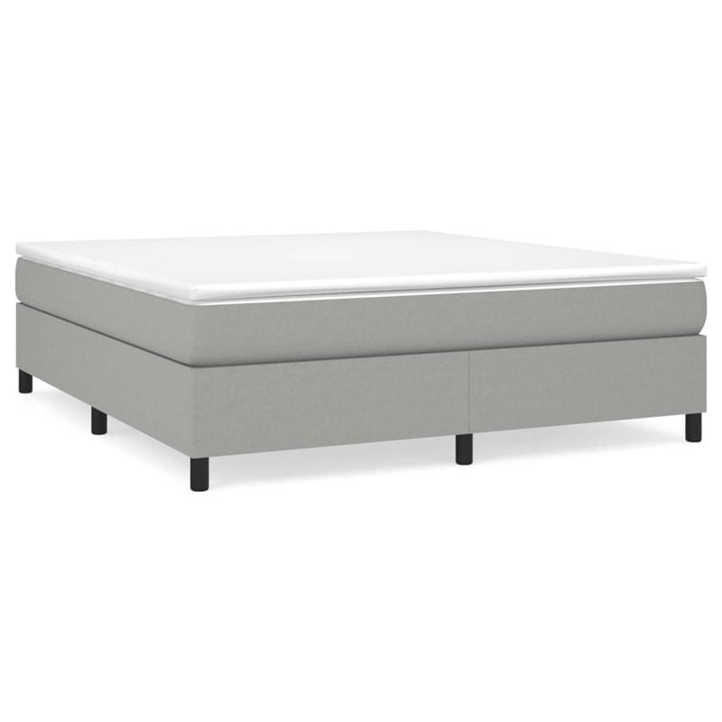 Bowery Hill Contemporary Engineered Wood King Bed Frame in Light Grey
