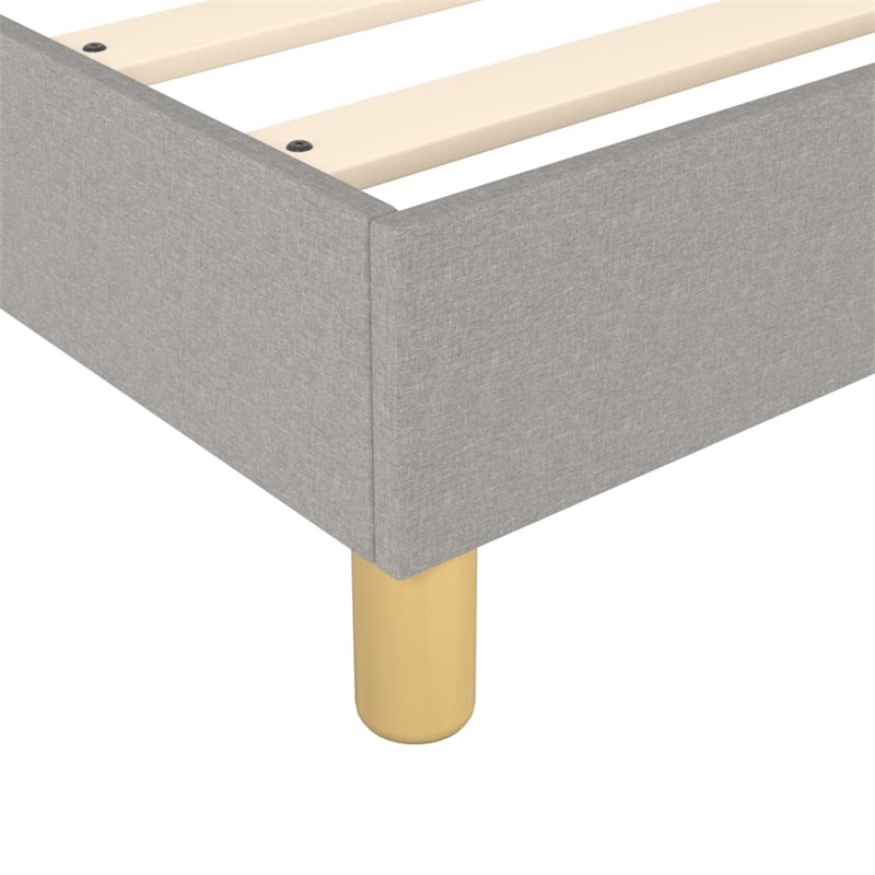 Bowery Hill Contemporary Engineered Wood Full Bed Frame in Light Grey
