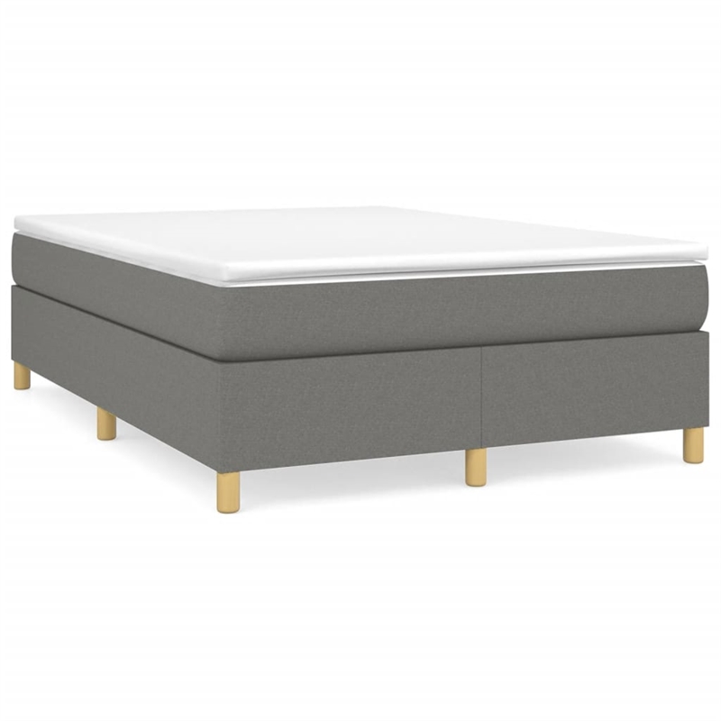 Bowery Hill Contemporary Engineered Wood Full Bed Frame in Dark Grey