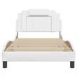 Bowery Hill Contemporary Rectangular Twin Bed Frame in White