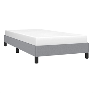 Bowery Hill Contemporary Engineered Wood Twin Bed Frame in Light Grey