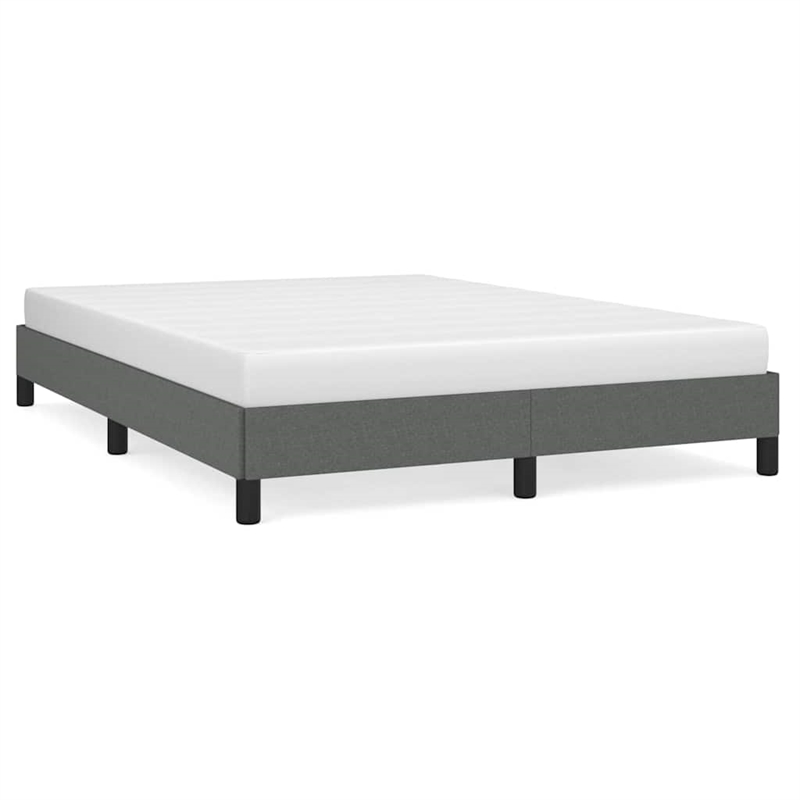 Bowery Hill Contemporary Engineered Wood Full Bed Frame in Dark Gray